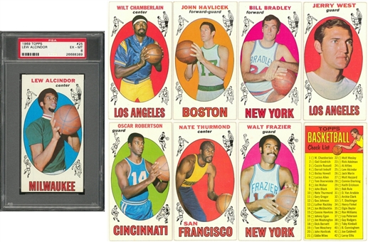 1969/70 Topps Basketball Complete Set (99) Including PSA EX-MT 6 Alcindor Rookie Card!